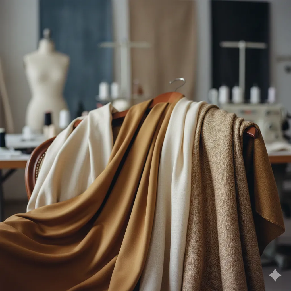 Premium textile products collection display